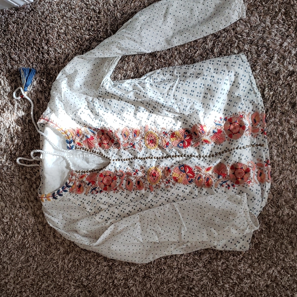 Bohme Peasant Embroidered Blouse